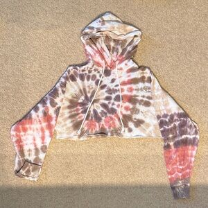 Tie-Dye Cropped Hoodie